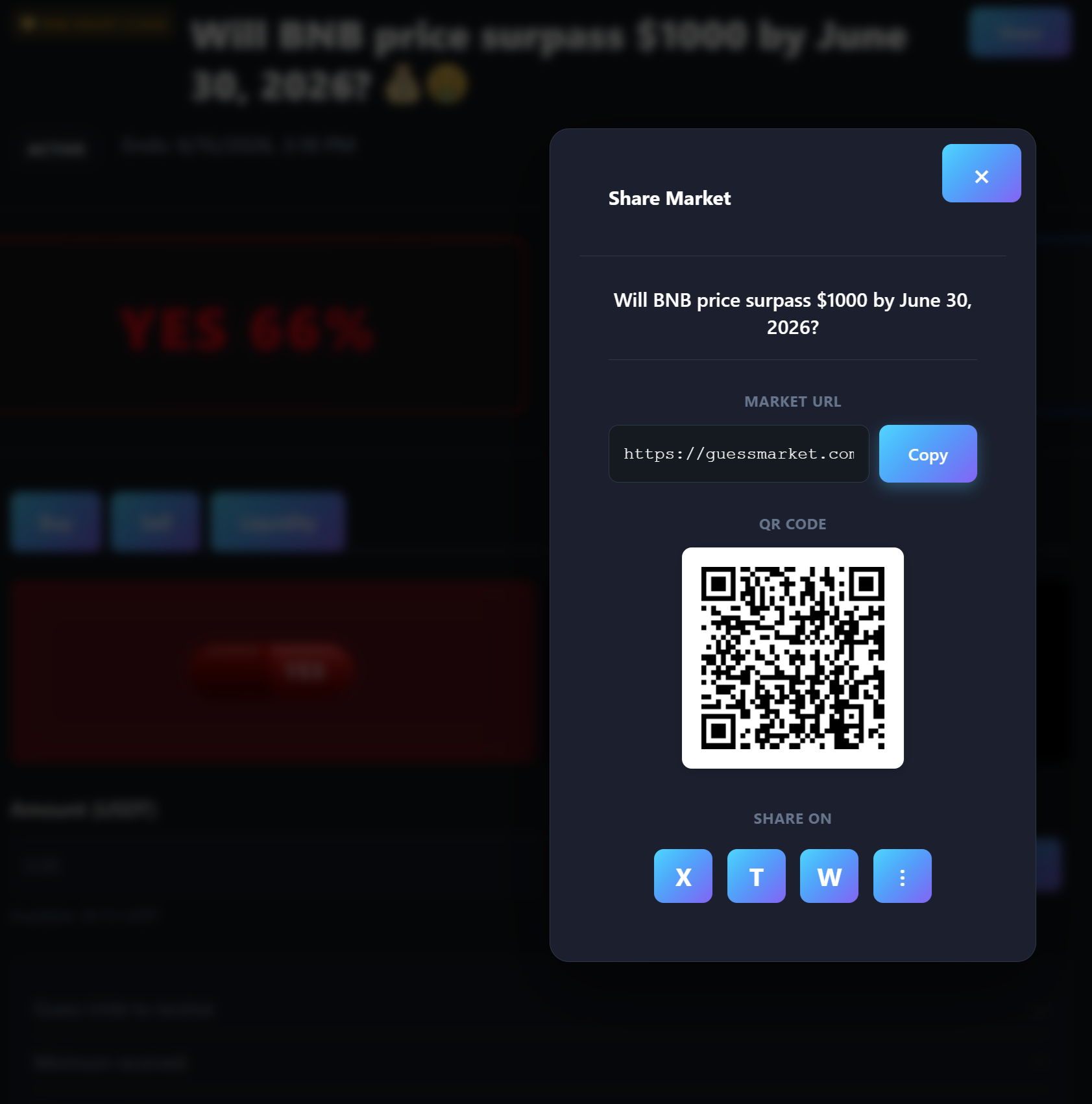 Share Market with QR Code